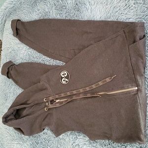 CHARCOAL GRAY SLEEVELESS JUMPSUIT XS